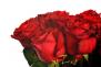 22 rudých růží (dvacet dva rudých růží). Kytice z dvaceti dvou rudých růží.